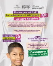 Pacto por el PAE la cobertura Ubiversal PAE un logro histórico