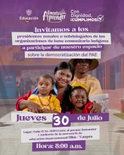 Espacio sobre la democratización del PAE