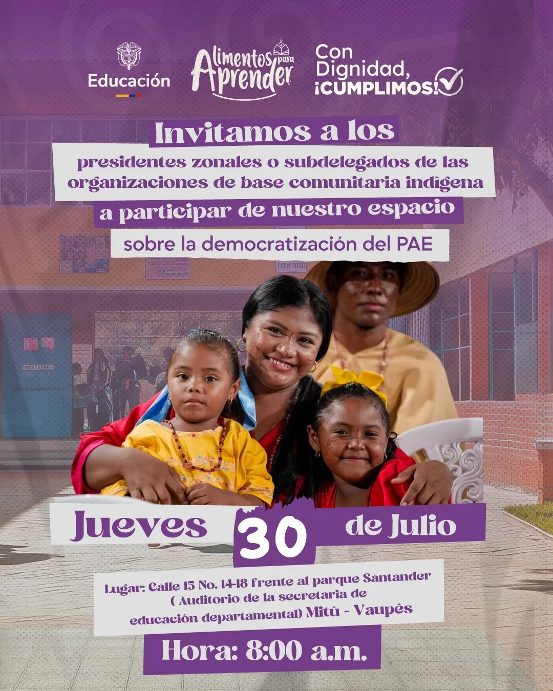 Espacio sobre la democratización del PAE