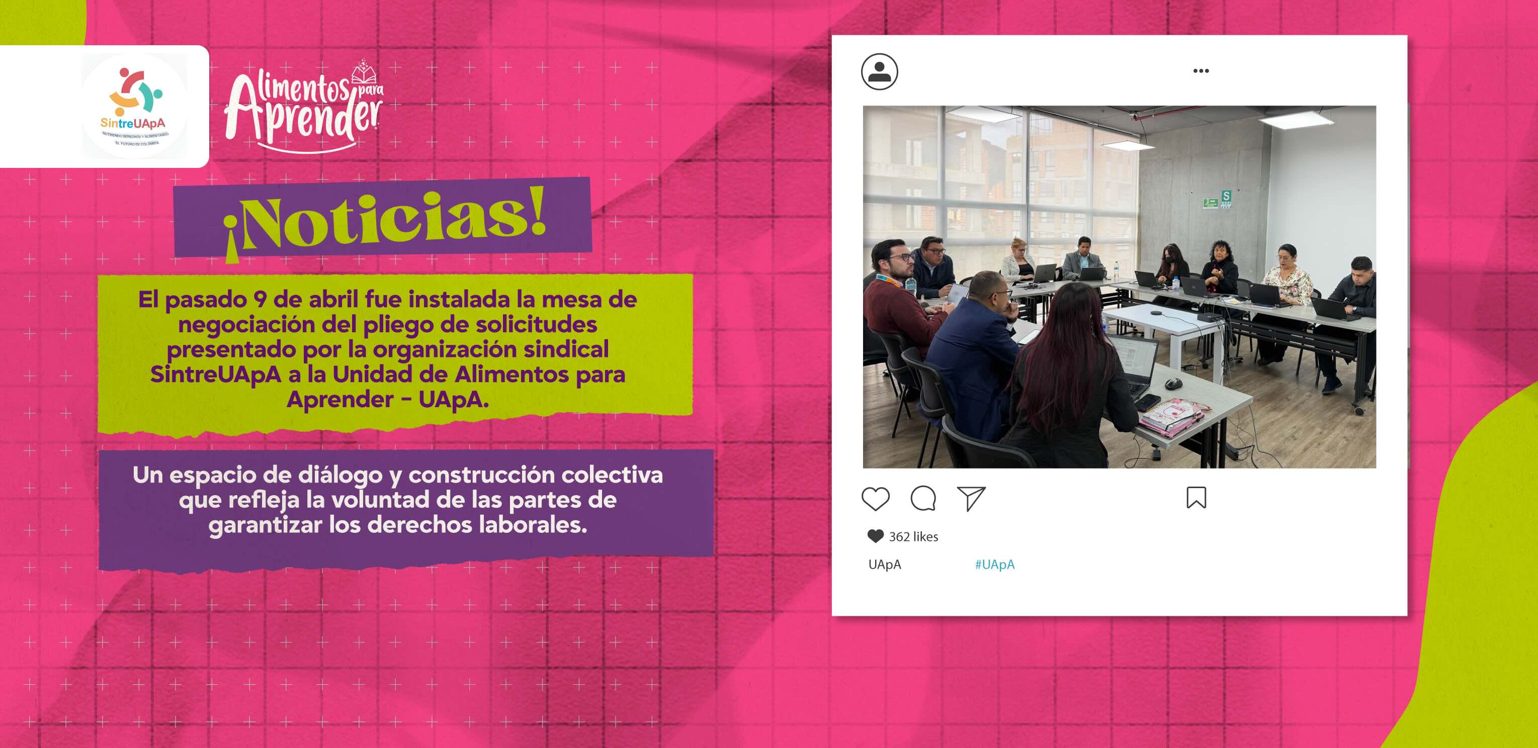 El pasado 9 de abril fue instalada la mesa de negociación del pliego de solicitudes presentado por la organización sindical SintreUApA