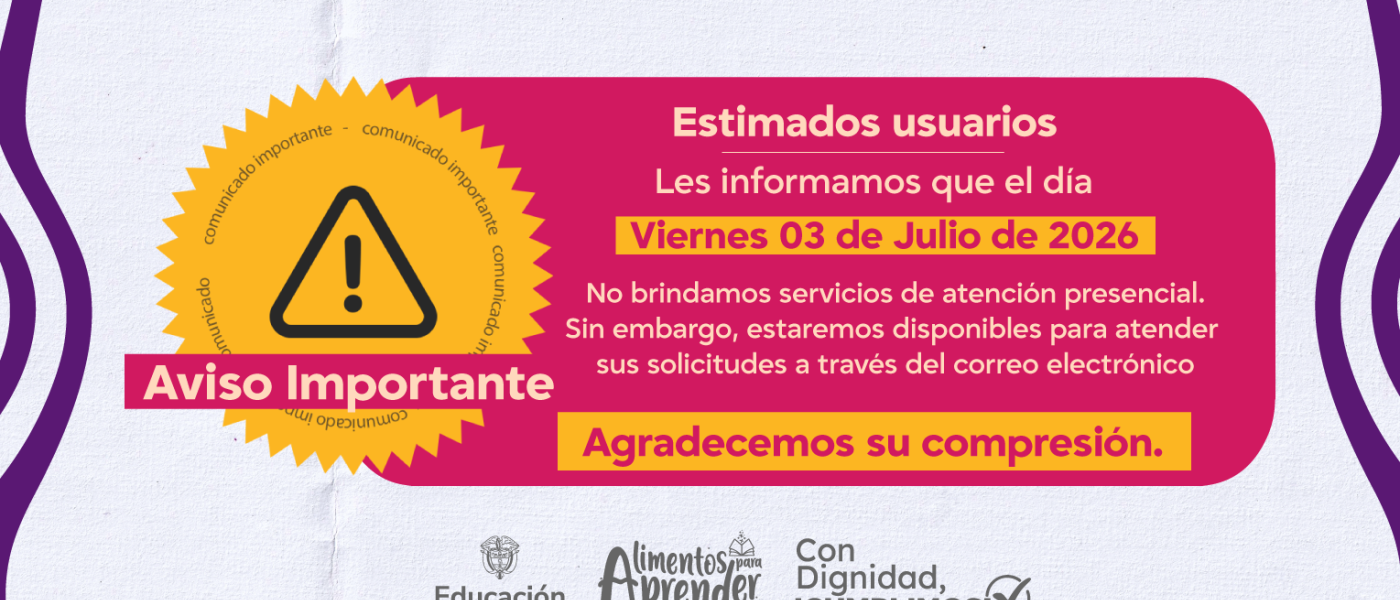 Aviso importante